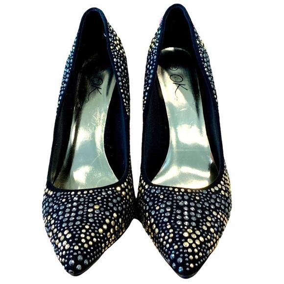 It’s OK shoes. High heels. Studded and faux suede uppers. 4” heels size 9 - Picture 11 of 12